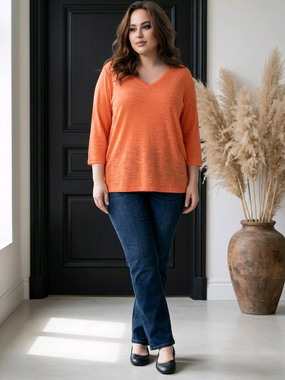 Soft Surroundings lightweight V-neck tunic top Sz XL
